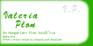 valeria plon business card